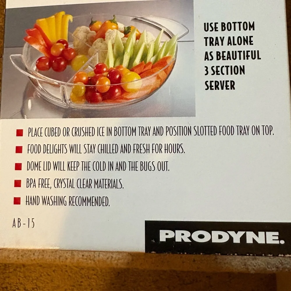 Prodyne appetizers on ice serving tray. Used once. Great for entertaining